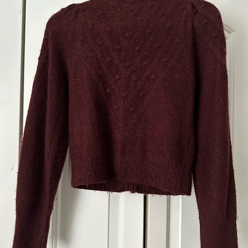 Women's Burgundy Sweater - Picture 3 of 3